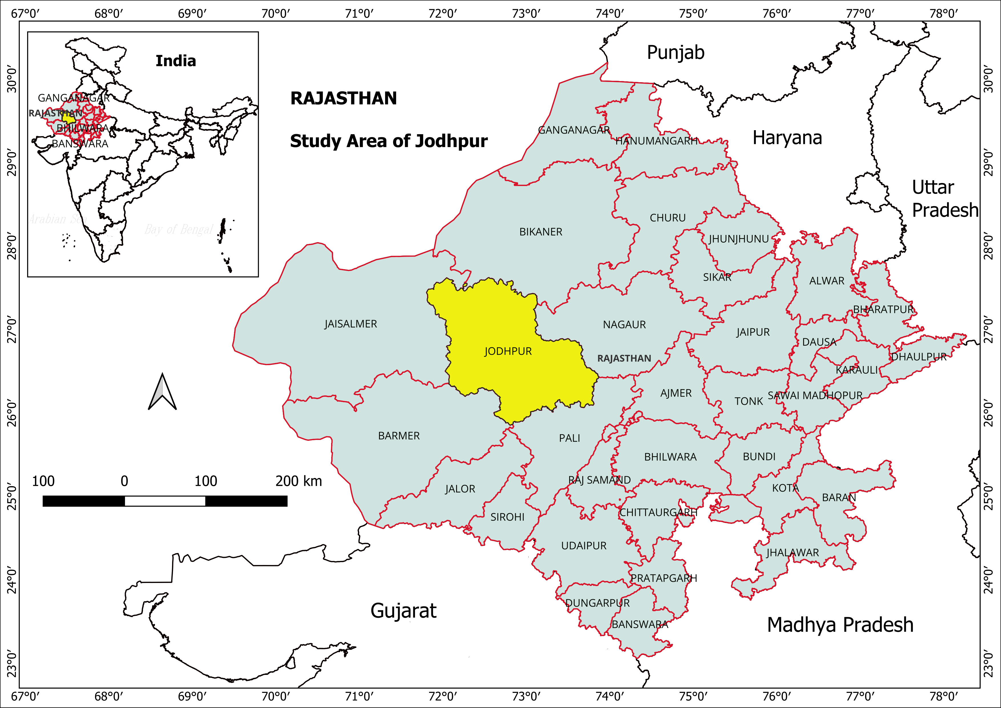 Jodhpur study area map